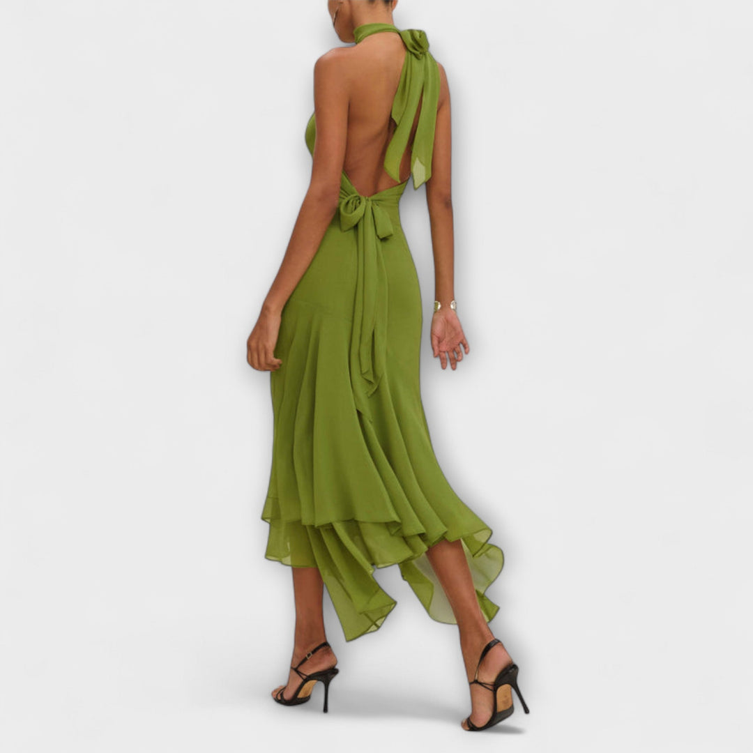 Elodie - Elegantní asymetrické maxi šaty