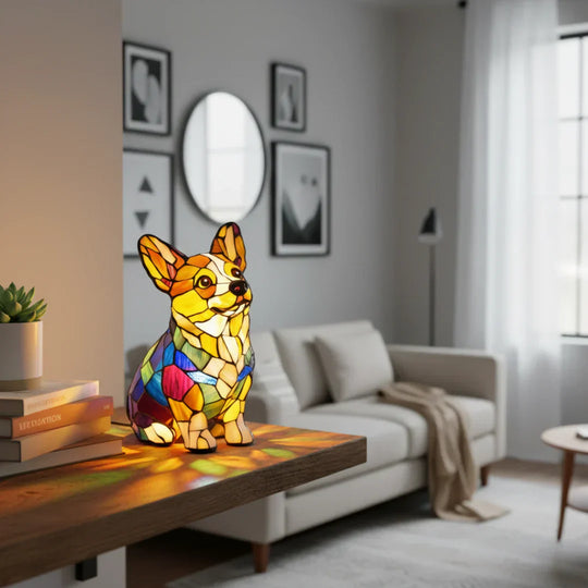 Piškot - Lampa z vitráží