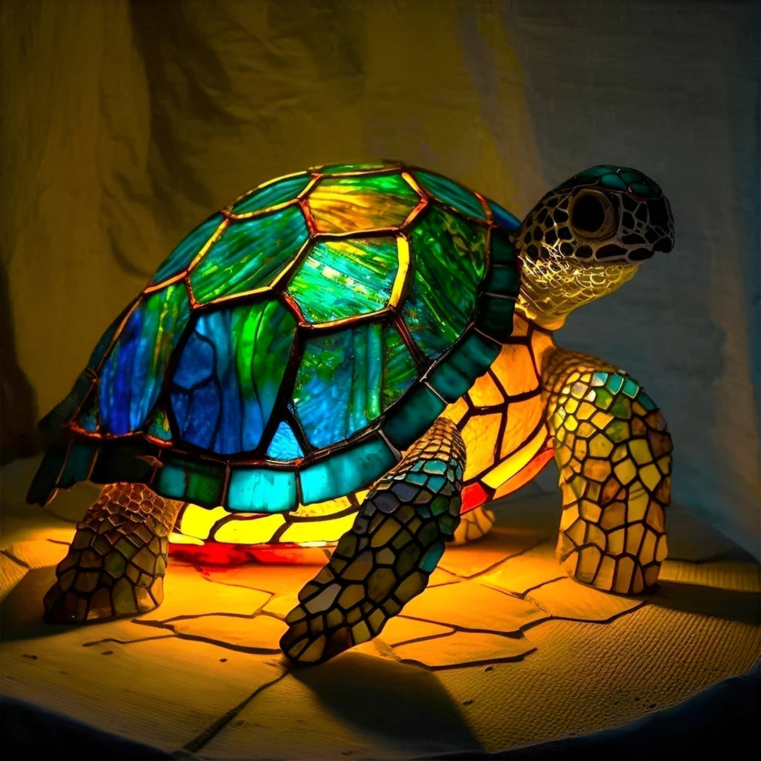 Smaragd - Lampa ve vitrážích