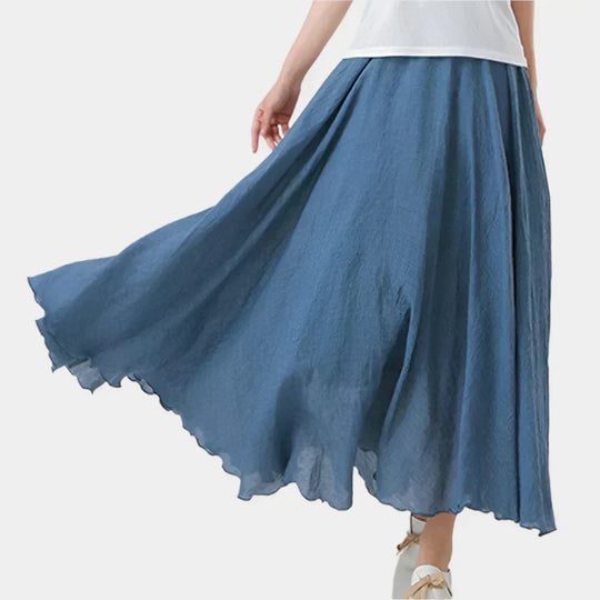 Kristýna Elegantní Vysokopásová Dlouhá Sukně Vzdušná