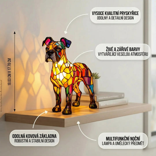 Rocky - Lampa ve vitráži