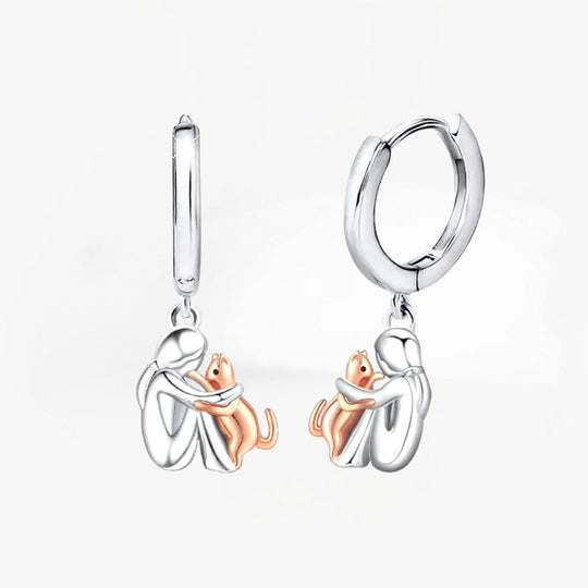 Lily™ | Náušnice Ikona Kočky (Kulaté Zapínání)