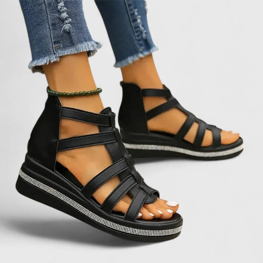 Kendall | Ortopedické sandály se strass kamínky