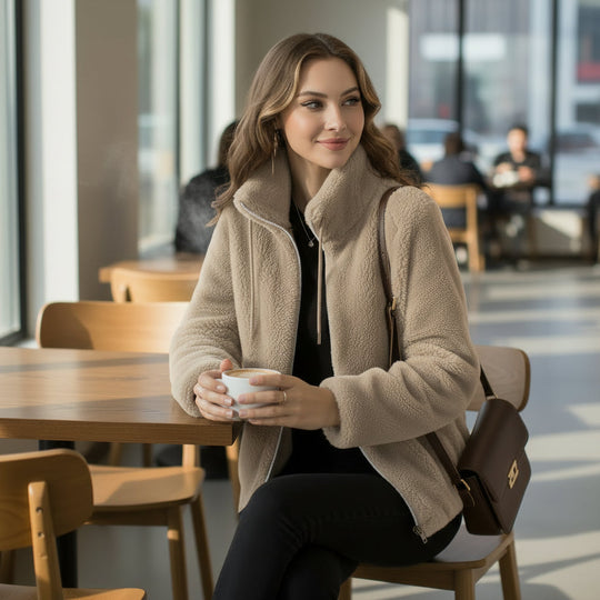 Mila | Luxusní plyšová bunda na zip